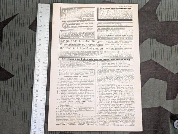 Paustians Lustige Sprachzeitschrift Funny Language Magazine Heft 23 15.8.1941