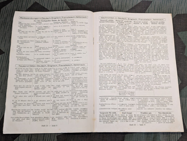 Paustians Lustige Sprachzeitschrift Funny Language Magazine Heft 23 15.8.1941