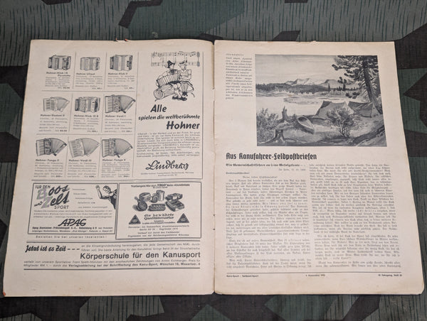 Canoe Sport Magazine 9 December 1939 Heft 28 Wehrmacht Canoeists!