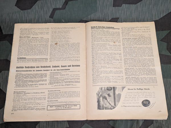 Canoe Sport Magazine 9 December 1939 Heft 28 Wehrmacht Canoeists!