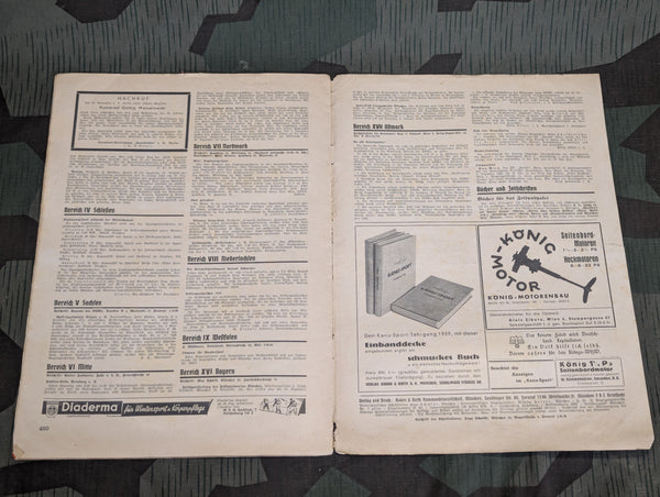 Canoe Sport Magazine 9 December 1939 Heft 28 Wehrmacht Canoeists!