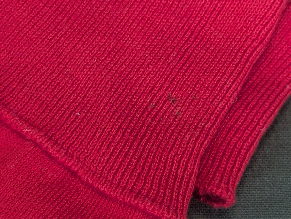 Red Bobby Socks with Original Label NOS (Fits Shoe Size 6.5-7)