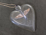 Army Air Corps Lucite Heart Necklace