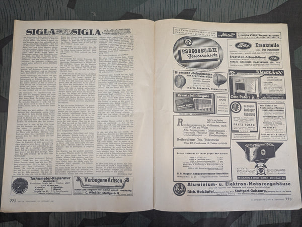Kraftfahrzeug Handwerk Heft 38 - 21. September 1940 Krafthand