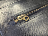 German Black Leather Folio Zipp