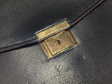 German Black Leather Folio Zipp