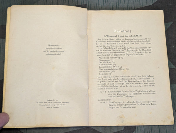 1943 Deutsche Reichsbahn Training Book M 3 II