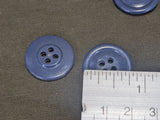 Blue/Gray Buttons (Lot of 10) ~7/8" (21mm)
