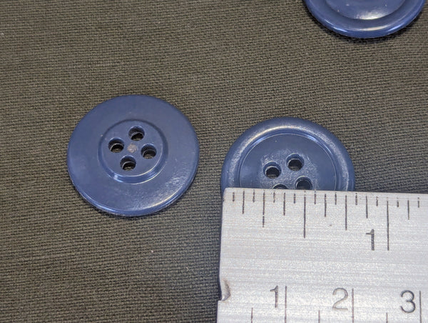 Blue/Gray Buttons (Lot of 10) ~7/8" (21mm)