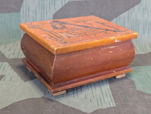 Hand Painted Wood Pipe Tobacco Box C. Lorenz