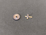 Tiny Cross Pin Screw Back (Chaplain?)