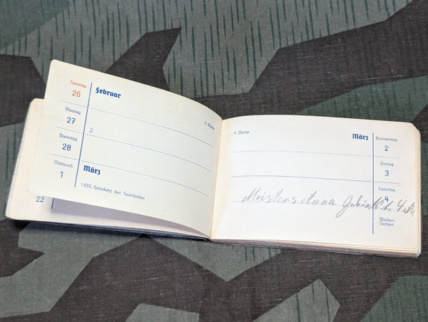 1939 Sparkasse Wunsiedel Pocket Calendar