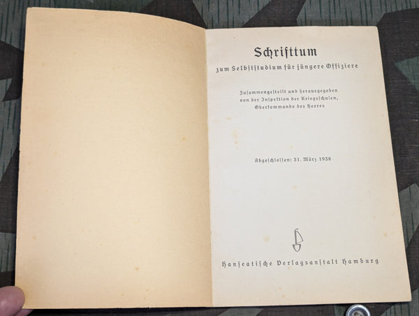 Literature for Young Officers Book 1938