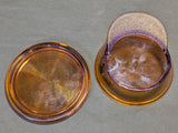 Glass Army Hat Candy Dish with Lid