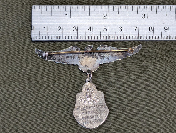St Sebastian Patron of Soldiers Sweetheart Brooch Sterling