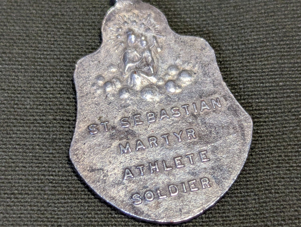St Sebastian Patron of Soldiers Sweetheart Brooch Sterling