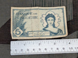 1942 5 Franc Algerian Note