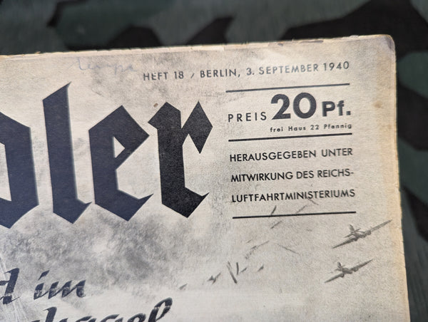 Der Adler Magazine 3 September 1940 Heft 18