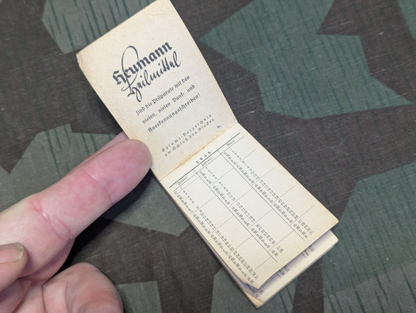 Small Heumann Heilmittel Advertisement Notebook 1938