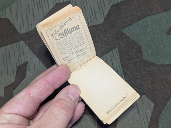 Small Heumann Heilmittel Advertisement Notebook 1938