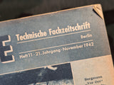 Energie Technical Profession Magazine Heft 11 November 1942