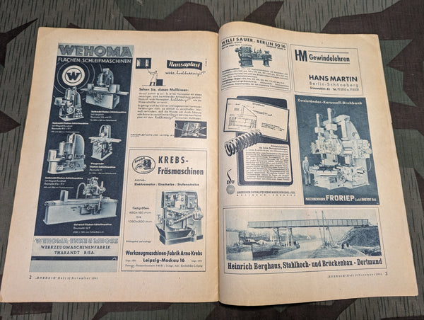 Energie Technical Profession Magazine Heft 11 November 1942