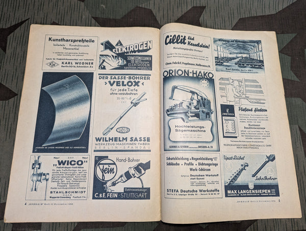 Energie Technical Profession Magazine Heft 11 November 1942