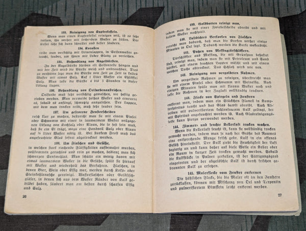 Hausfrau Ratgeber Stain Removal Tips Booklet