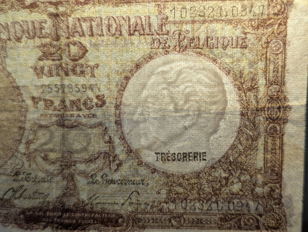 GI Souvenir Belgian Francs Notes "Memories of Belgium Dec. 1944"