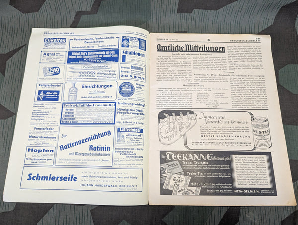 Das Drogisten Fachblatt Medicine Magazine 9 July 1940