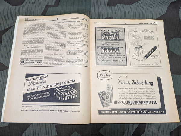 Das Drogisten Fachblatt Medicine Magazine 9 July 1940