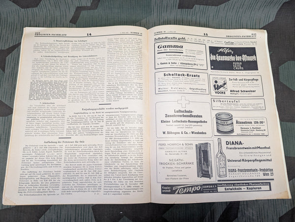Das Drogisten Fachblatt Medicine Magazine 9 July 1940