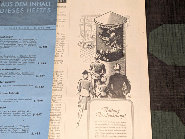 Kraftfahrzeug Handwerk Heft 22 - 31 May 1941 Krafthand