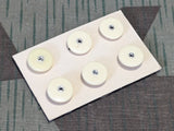 Men's Shirt or Uniform Collar Studs on Card (Lot of 6)