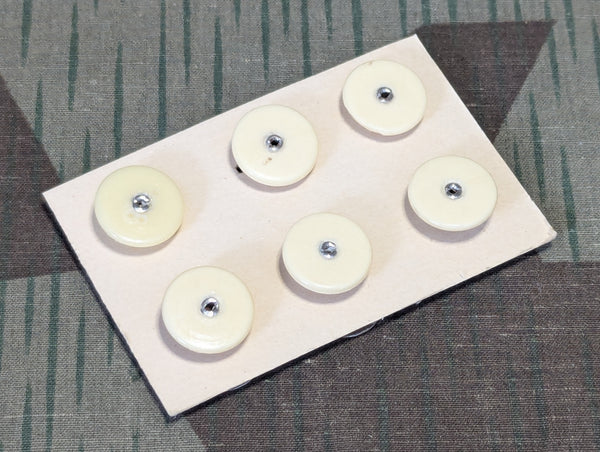 Men's Shirt or Uniform Collar Studs on Card (Lot of 6)