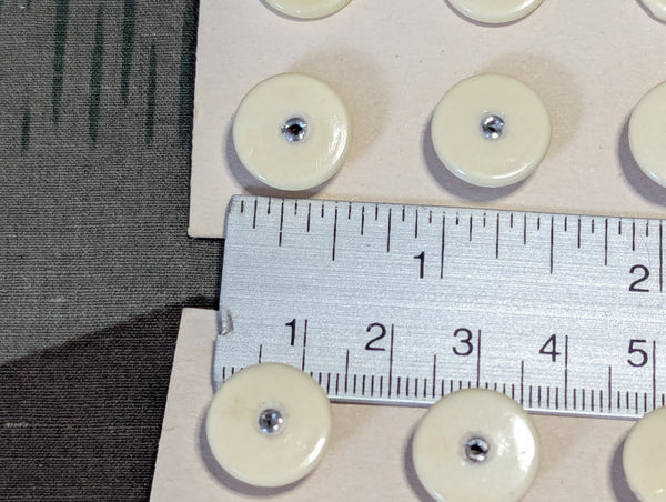 Men's Shirt or Uniform Collar Studs on Card (Lot of 6)