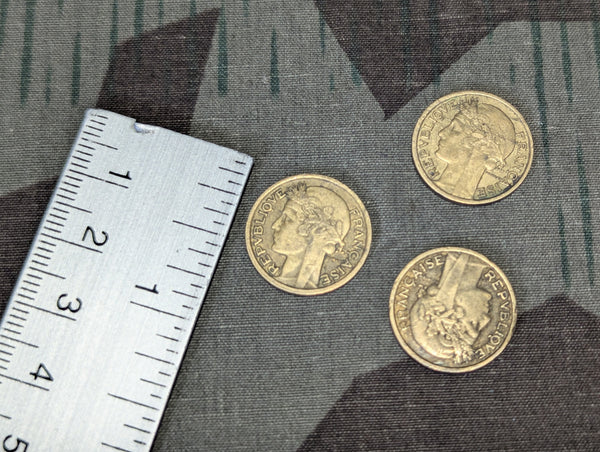 French Small Change Lot of 3 Coins