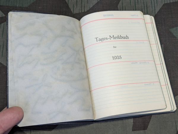 1935 Tages Merkbuch Day Note Book