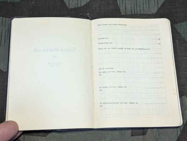 Tages-Merkbuch 1937 Notebook
