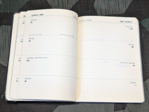 Tages-Merkbuch 1937 Notebook