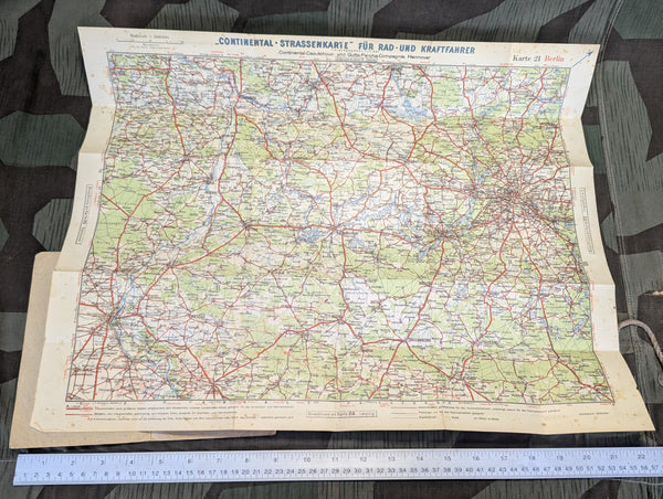 Continental Bike and Car Map of Berlin Area