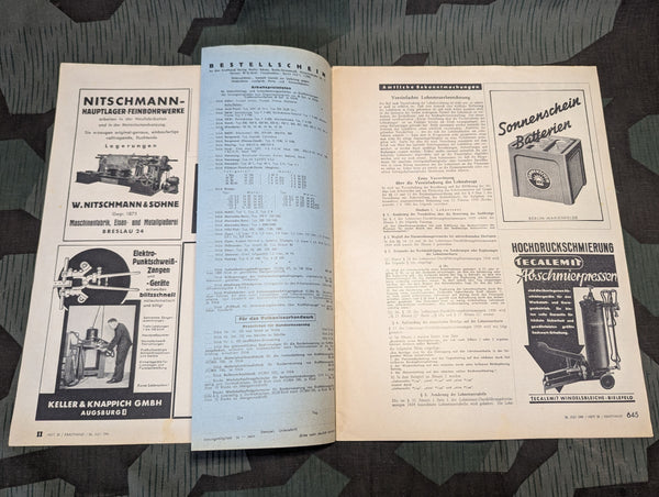 Kraftfahrzeug Handwerk Heft 30 - 26 Juli 1941 Krafthand