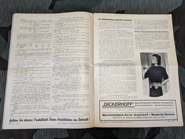 May 1941 Machinery Trade Journal Textile Industry