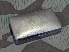 German Small Pebbled Lid Metal Case