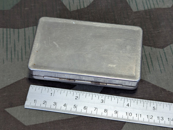 German Small Pebbled Lid Metal Case