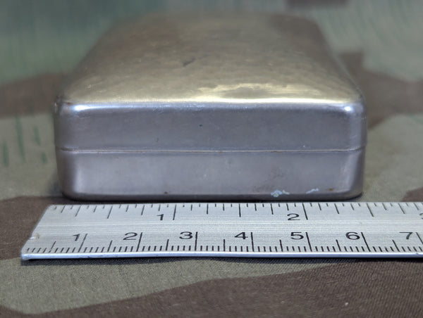 German Small Pebbled Lid Metal Case
