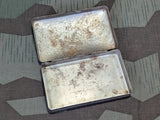 German Small Pebbled Lid Metal Case