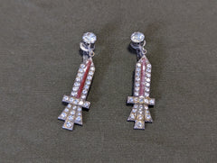 Art Deco Clip on Earrings
