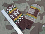 German Brown Patterned Mittens (Small)