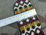 German Brown Patterned Mittens (Small)